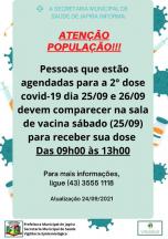 Informativo campanha nacional de vacinação contra a COVID-19.