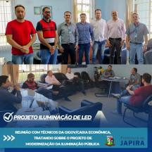 PROJETO DE MODERNIZAÇÃO DA ILUMINAÇÃO PÚBLICA DE JAPIRA.  ILUMINAÇÃO DE LED