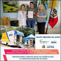 JAPIRA RECEBERÁ O PROJETO BIBLIOSESC